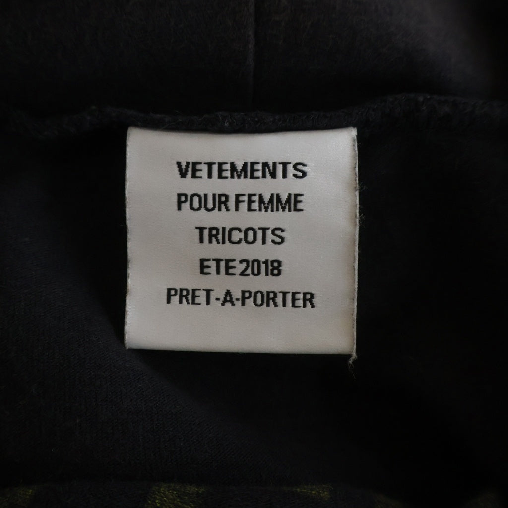 VETEMENTS(ヴェトモン) 18AW ×ALPHA INDUSTRIES MA-1 アルファ オーバーサイズフライトジャケット ブラック MAH19JA204