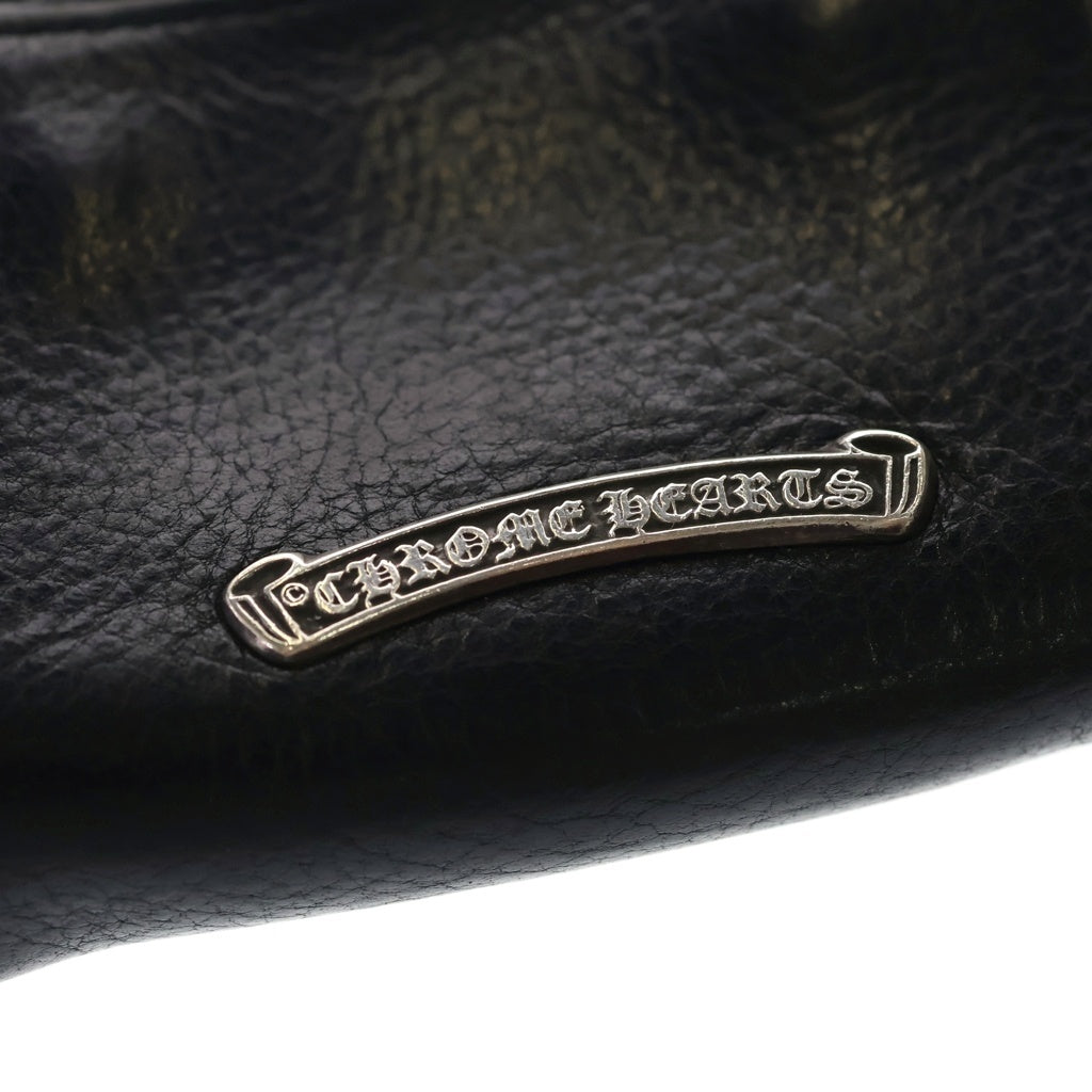 CHROME HEARTS(クロムハーツ) COIN CASE ダガージップ スクロールラベル コインケース 財布 ブラック