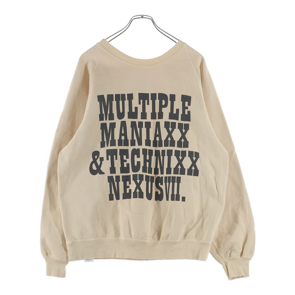 NEXUS7(ネクサスセブン) AQUARIUS CREW SWEAT 水瓶座 クルーネックスウェット ベージュ ROA-NNK-C0Q