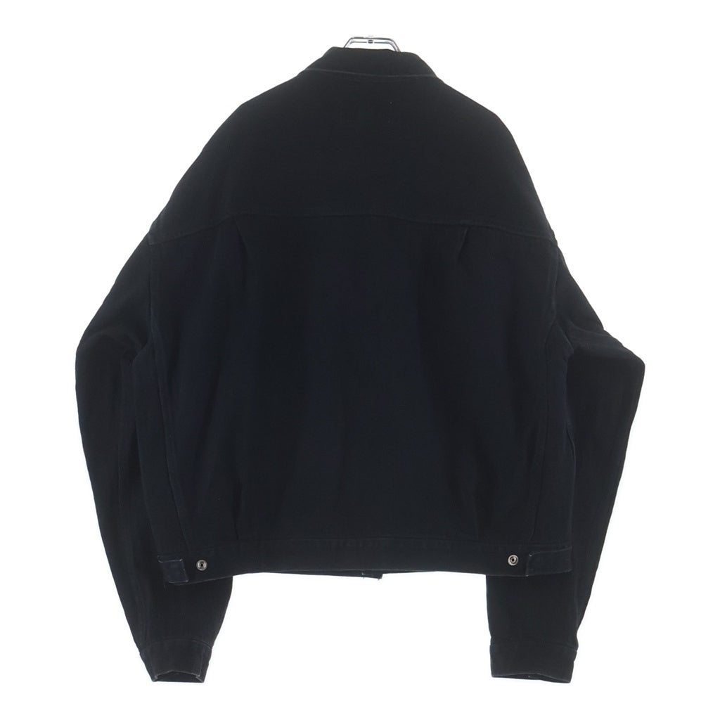NO BRAND(ノーブランド) 1000S サウザンズ INVISIBLE PLEATED DENIM JACKETインビジブル プリーツデニムジャケット ブラック TH-059