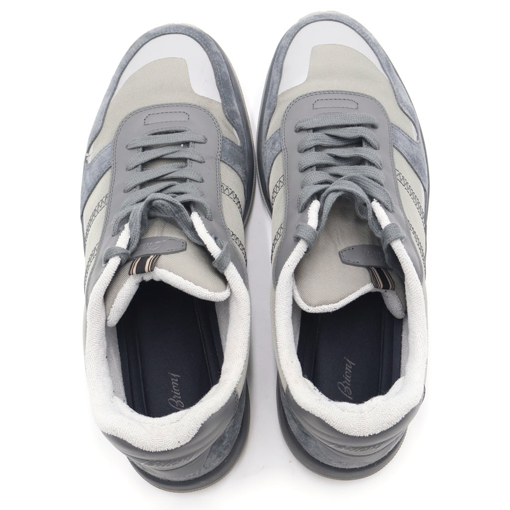 Brioni(ブリオーニ) スウェード メッシュ ローカットスニーカー グレー US12