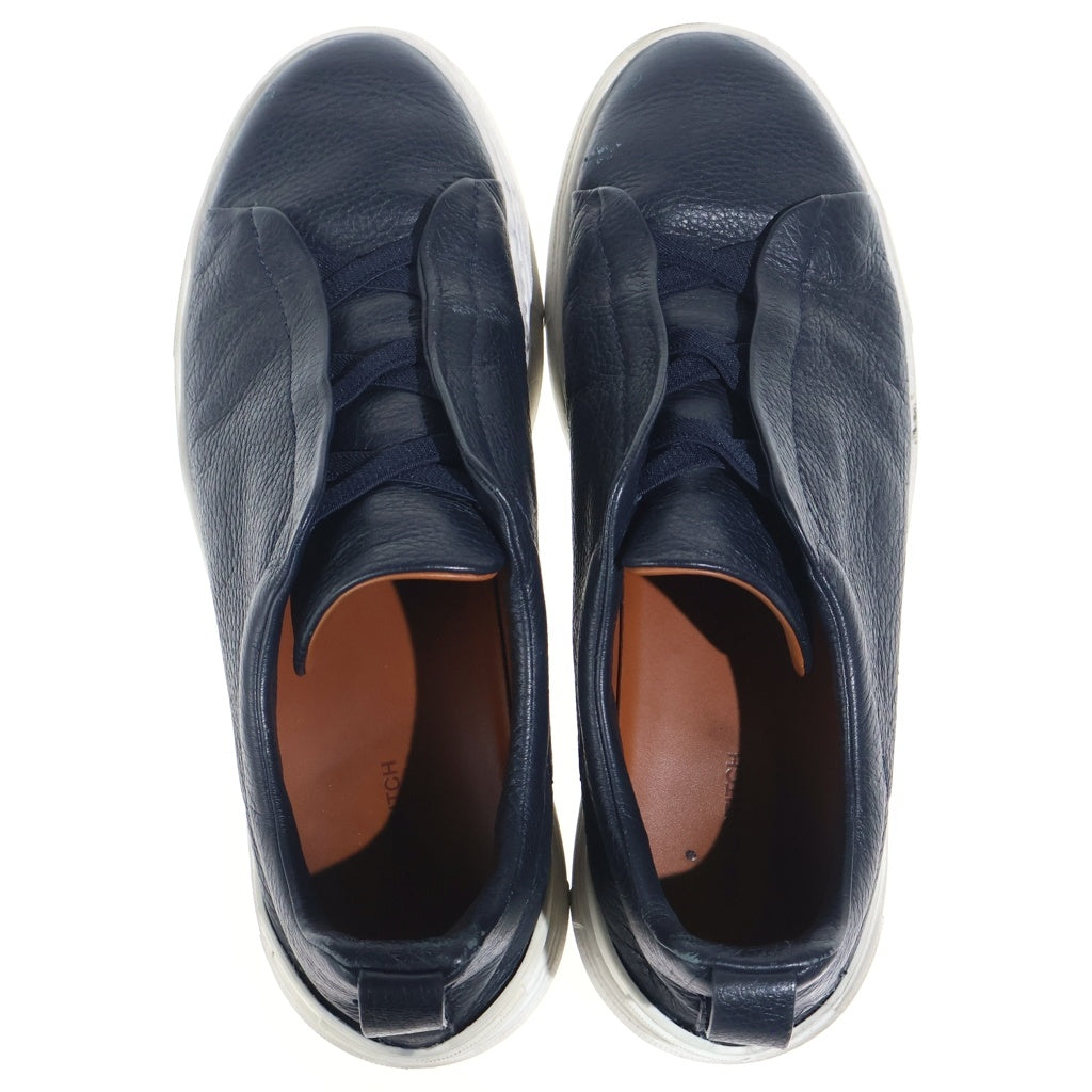 Ermenegildo Zegna(エルメネジルドゼニア) TRIPLE STITCH トリプルステッチ ローカットスニーカー ネイビー US12