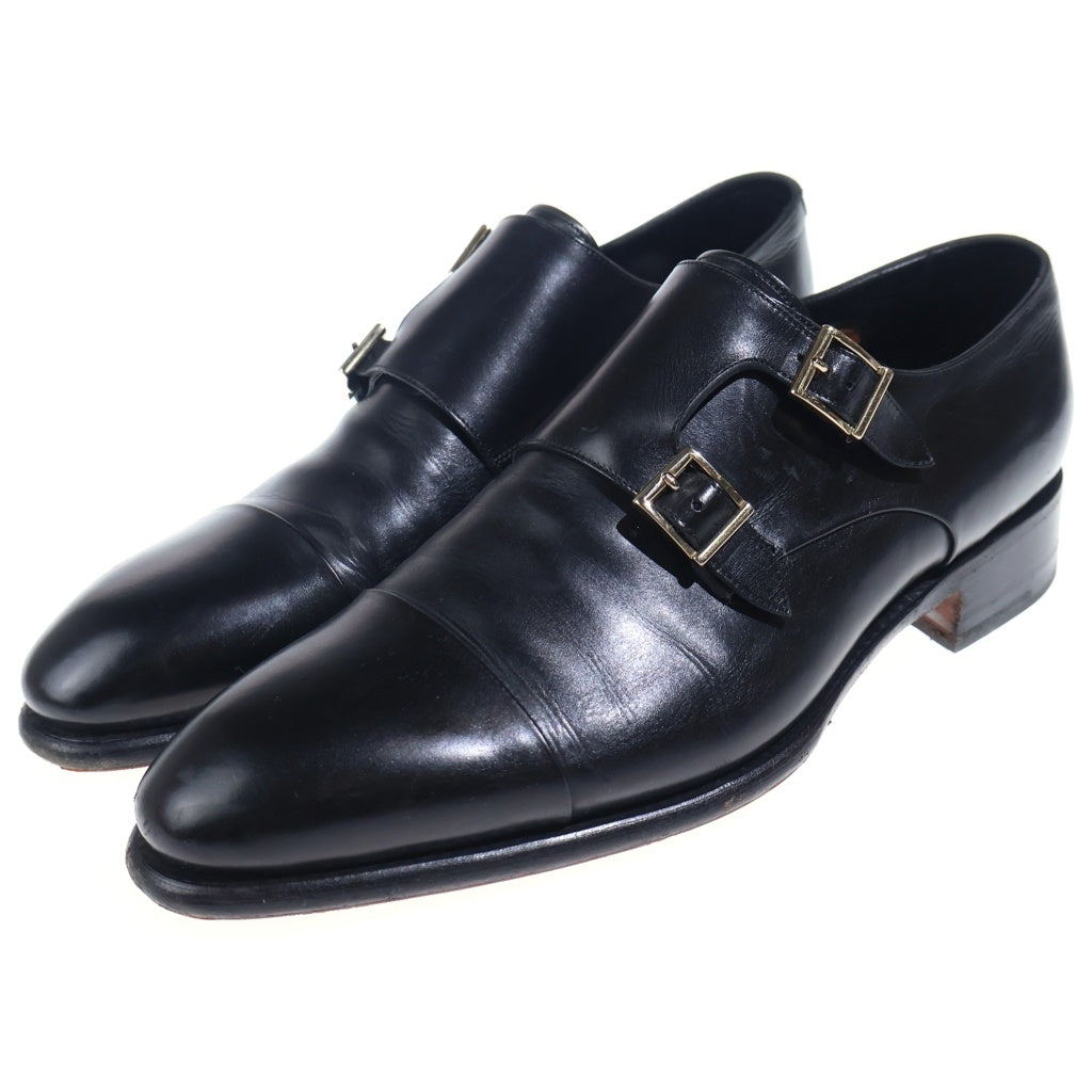 Santoni(サントーニ) M652 ダブルモンクストラップレザーシューズ ローファー 革靴 ブラック
