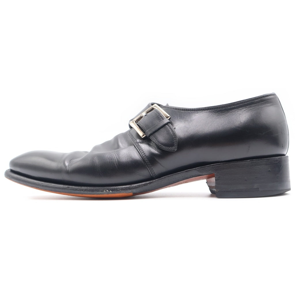 Santoni(サントーニ) シングルモンク レザーシューズ ローファー 革靴 ブラック 9 1/2 16486
