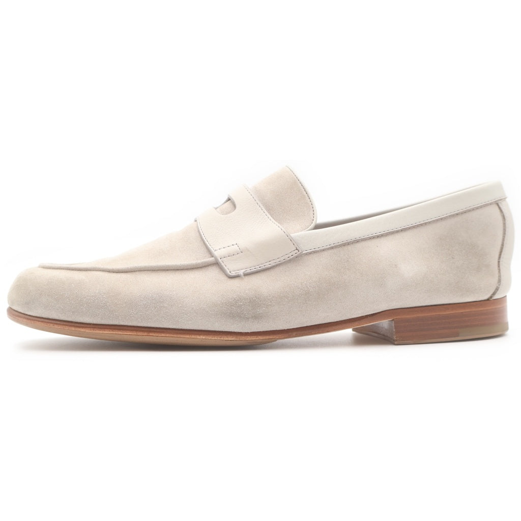 JOHN LOBB(ジョンロブ) HENDRA スウェードレザー コインローファー シューズ 革靴 グレー 10