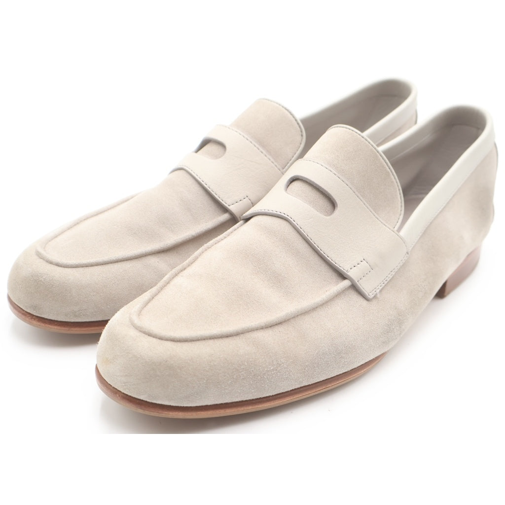JOHN LOBB(ジョンロブ) HENDRA スウェードレザー コインローファー シューズ 革靴 グレー 10