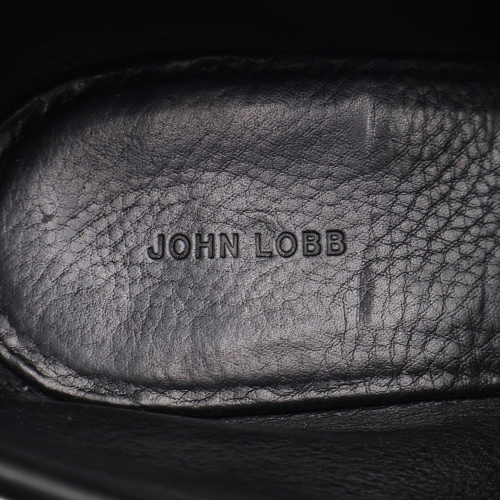 JOHN LOBB(ジョンロブ) HENDRA スウェードレザー コインローファー シューズ 革靴 ブラック 9 1/2