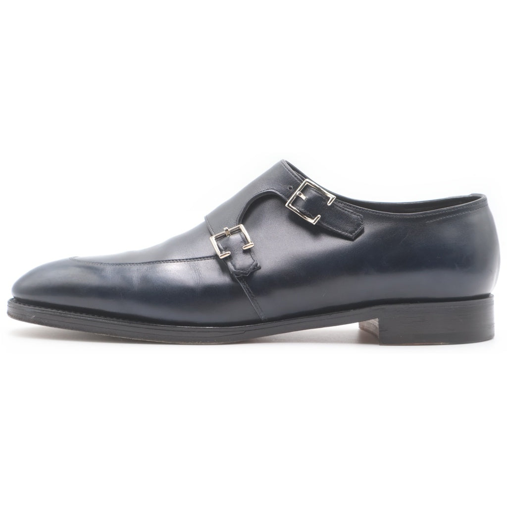 JOHN LOBB(ジョンロブ) SENNEN セネン ダブルモンク レザードレスシューズ ローファー 革靴 ネイビー 10