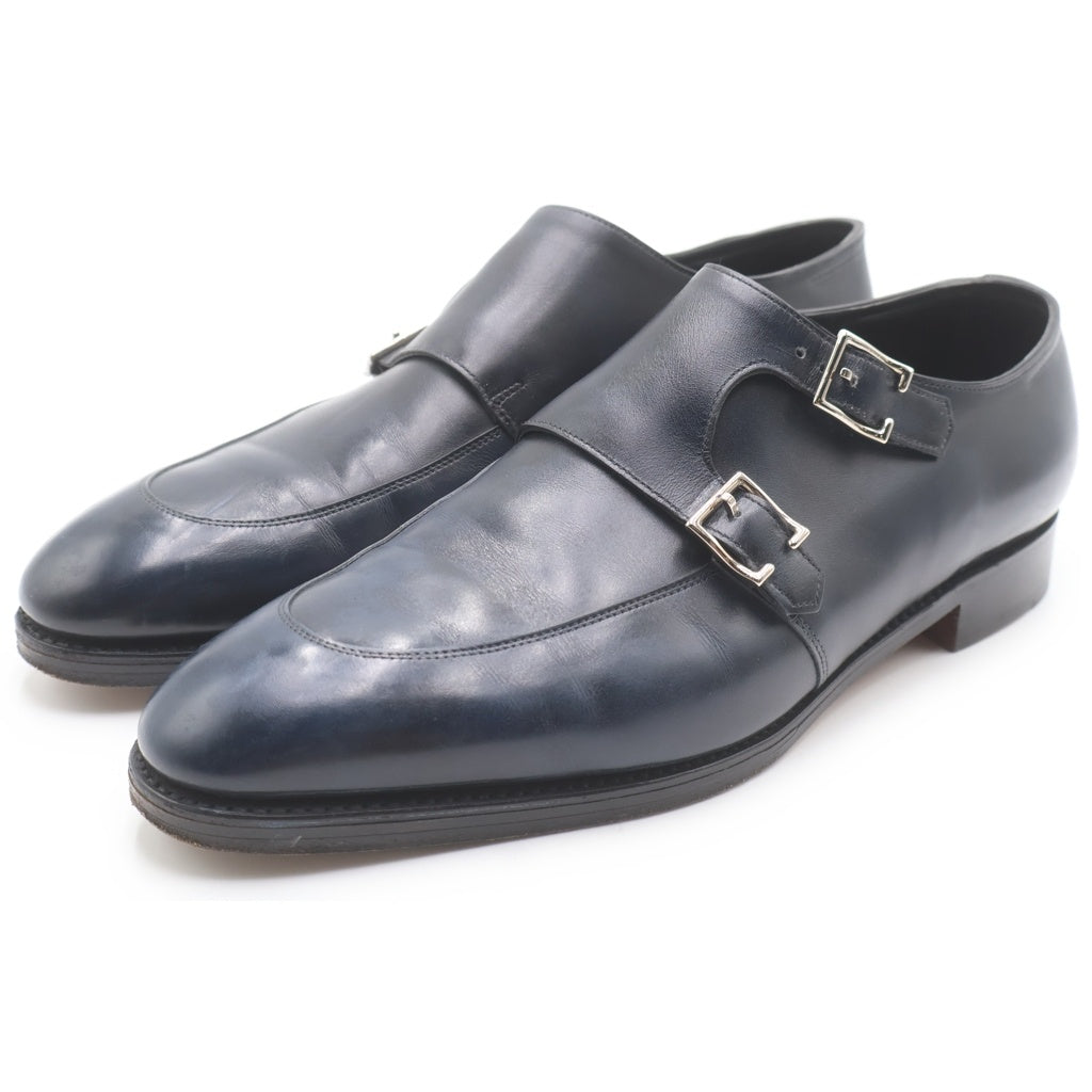 JOHN LOBB(ジョンロブ) SENNEN セネン ダブルモンク レザードレスシューズ ローファー 革靴 ネイビー 10