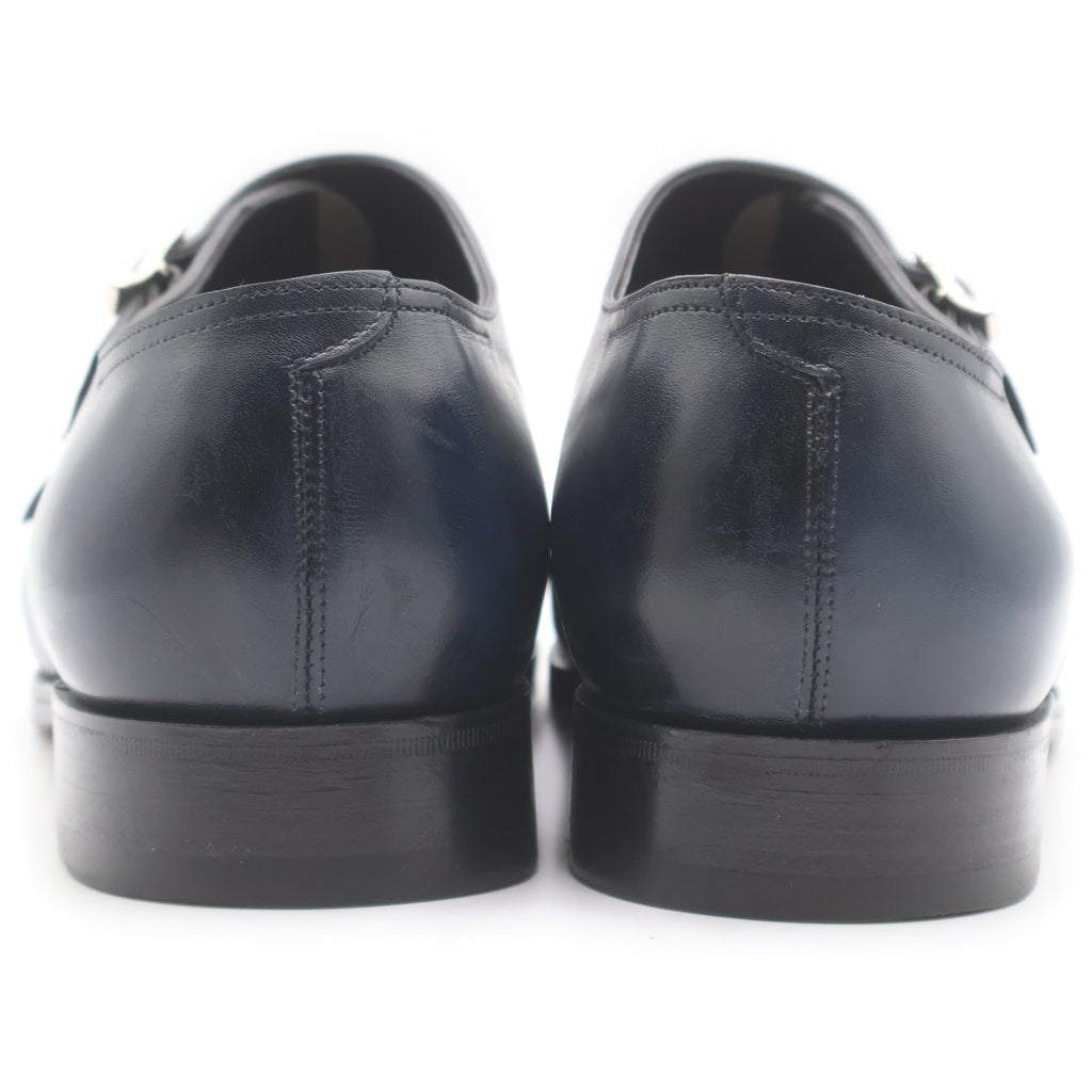 JOHN LOBB(ジョンロブ) SENNEN セネン ダブルモンク レザードレスシューズ ローファー 革靴 ネイビー 10