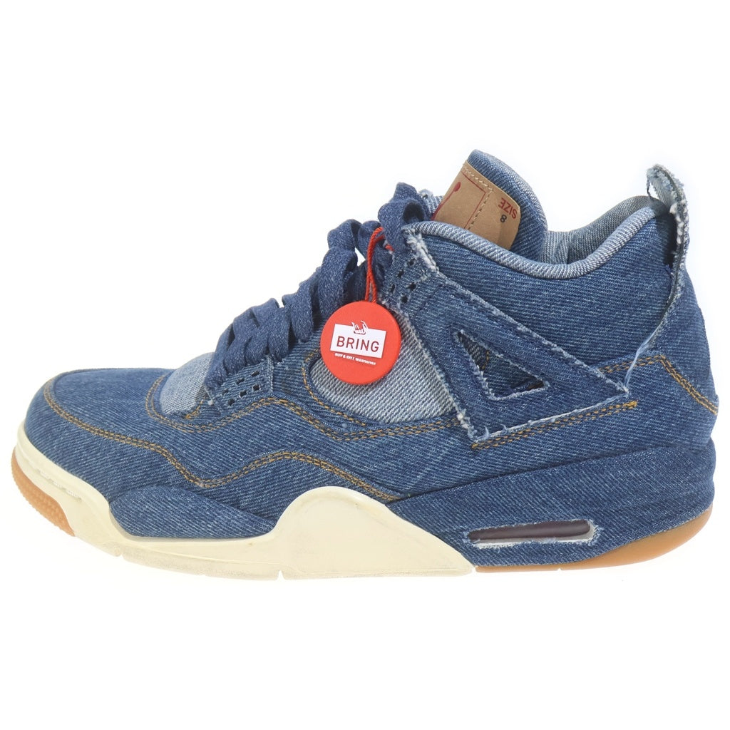 NIKE(ナイキ) ×LEVI'S AIR JORDAN 4 RETRO LEVIS NRG AO2571-401 リーバイス エアジョーダン4 レトロ Rタグ ローカットスニーカー デニム インディゴ US8/26cm