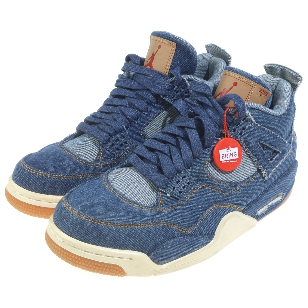 NIKE(ナイキ) ×LEVI'S AIR JORDAN 4 RETRO LEVIS NRG AO2571-401 リーバイス エアジョーダン4 レトロ Rタグ ローカットスニーカー デニム インディゴ US8/26cm