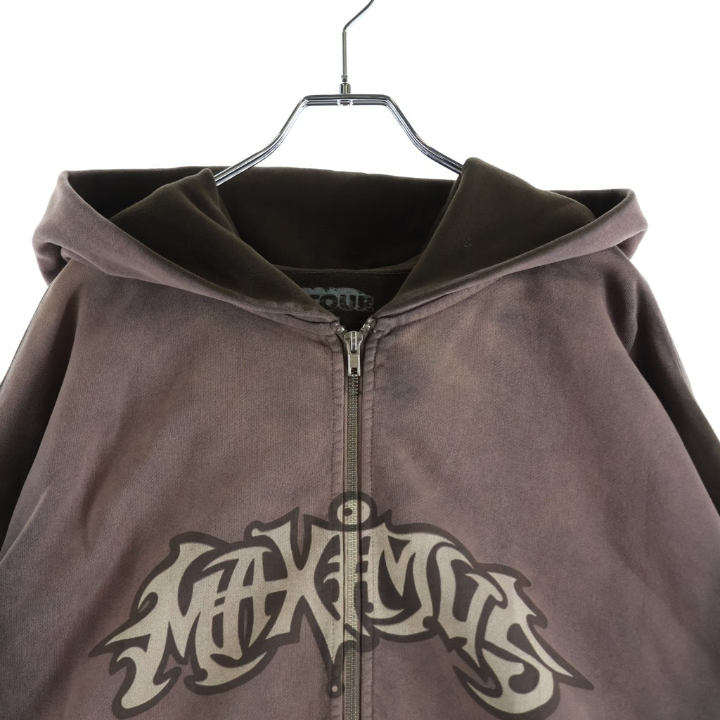 Cactus Jack(カクタスジャック) MAXIMUS Doragon Zip Hooded マキシマス ドラゴン ジップ フーディー スウェット ジップアップパーカー ブラウン