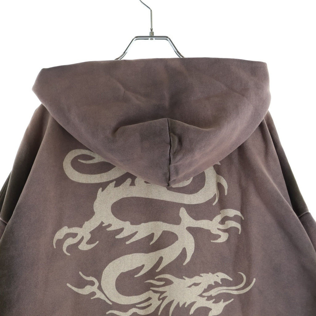 Cactus Jack(カクタスジャック) MAXIMUS Doragon Zip Hooded マキシマス ドラゴン ジップ フーディー スウェット ジップアップパーカー ブラウン