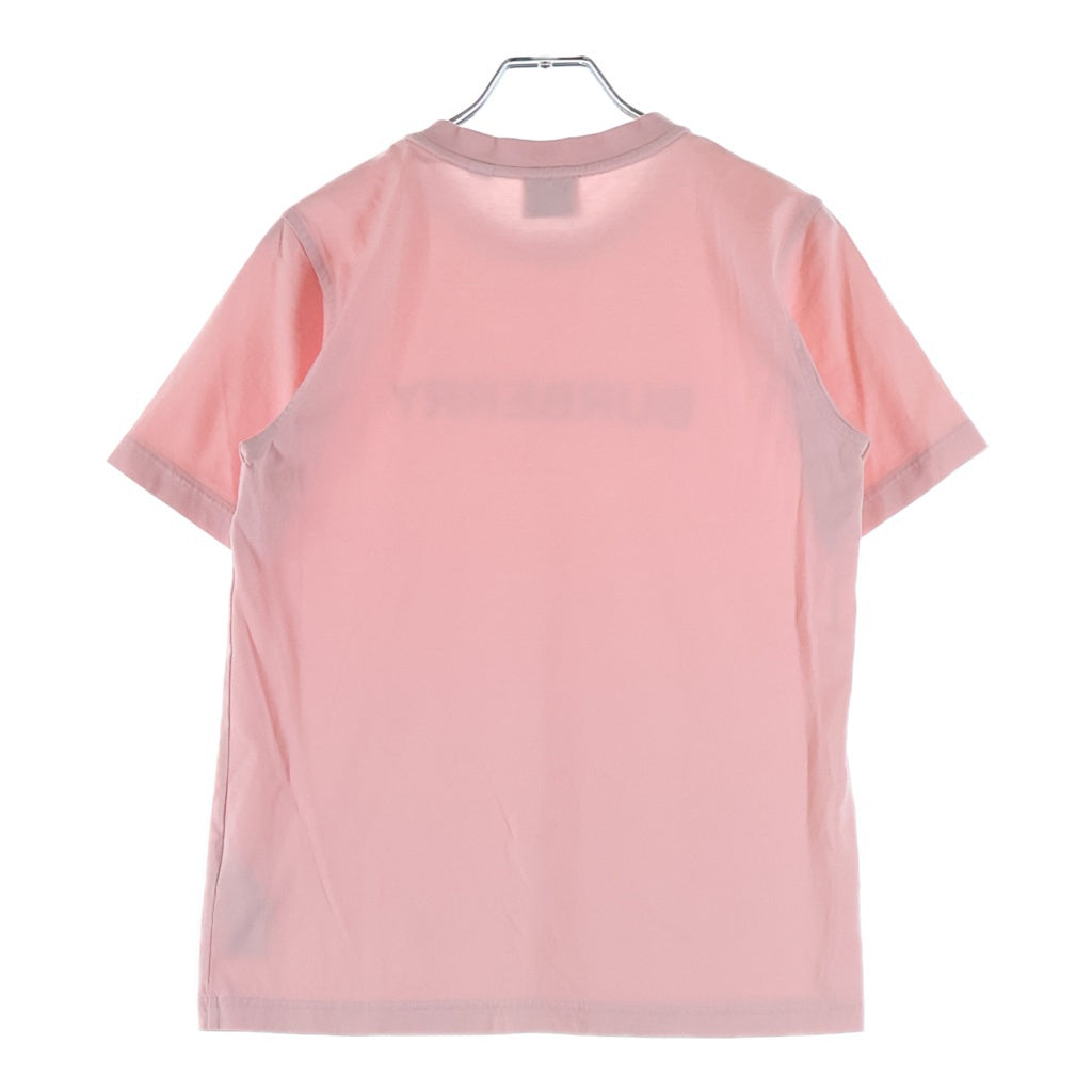 BURBERRY(バーバリー) フロント ラバーロゴ クルーネック半袖Tシャツカットソー ピンク 8067529 レディース