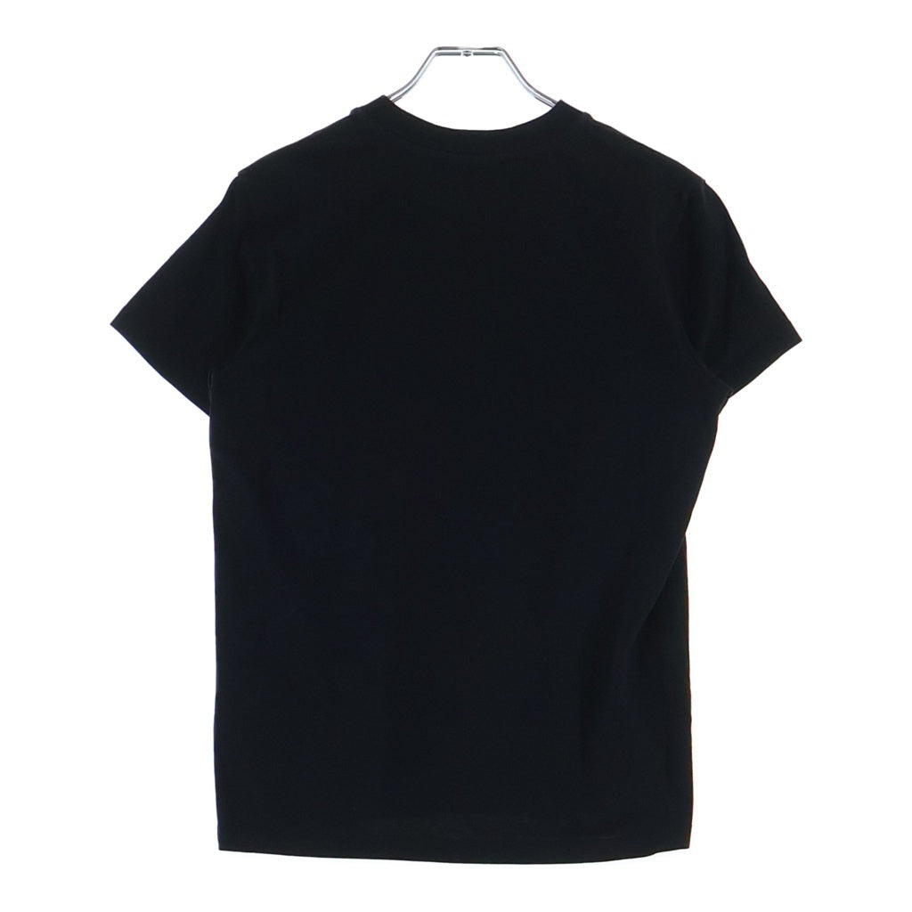 MONCLER(モンクレール) 23SS フロントロゴ刺繍 クルーネック半袖Tシャツカットソー ブラック I20938C00016 829HP レディース