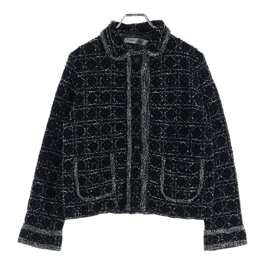 Christian Dior(クリスチャンディオール) 24SS マクロカナージュ テクニカル ツイード ジャケット ブラック 424V53AM752 レディース