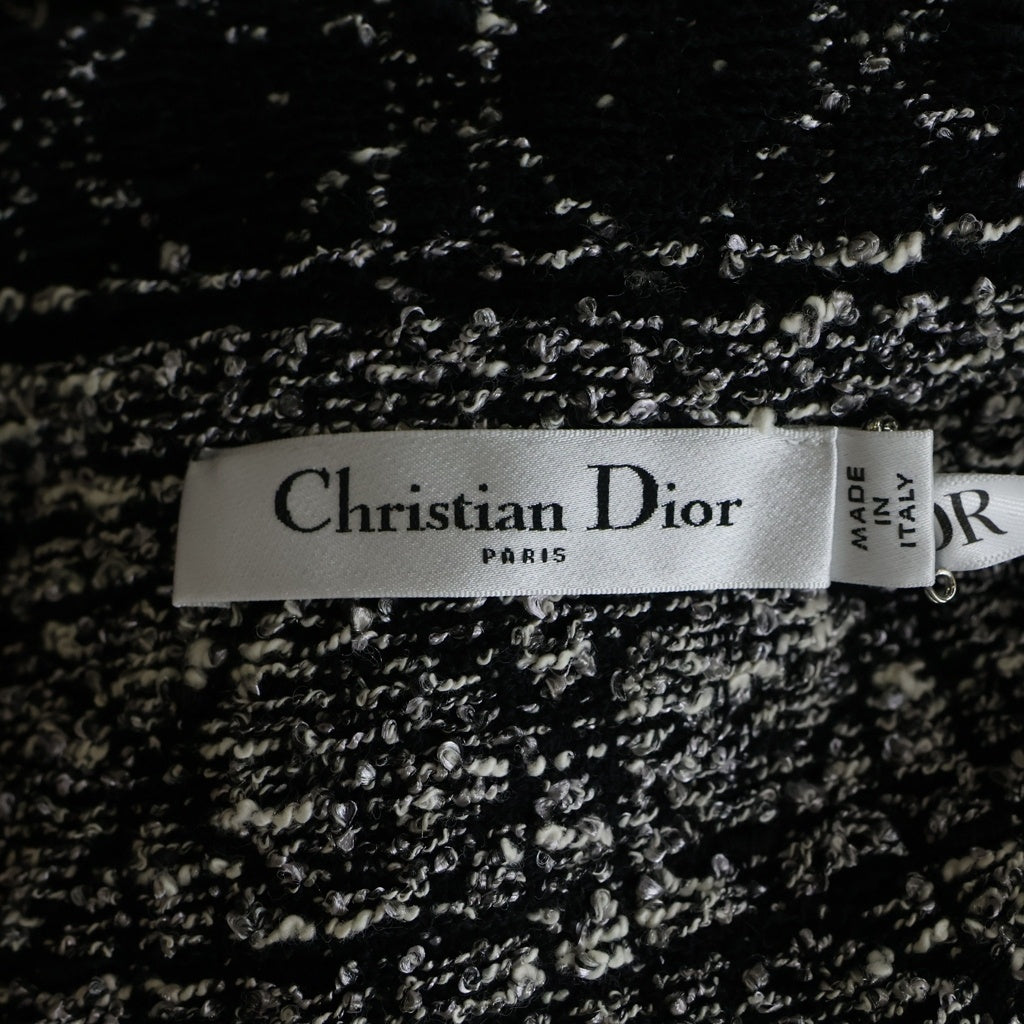 Christian Dior(クリスチャンディオール) 24SS マクロカナージュ テクニカル ツイード ジャケット ブラック 424V53AM752 レディース