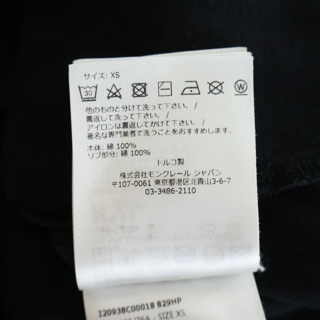 MONCLER(モンクレール) 23SS ナイロンロゴ クルーネック半袖Tシャツカットソー ブラック I20938C00018 829HP レディース