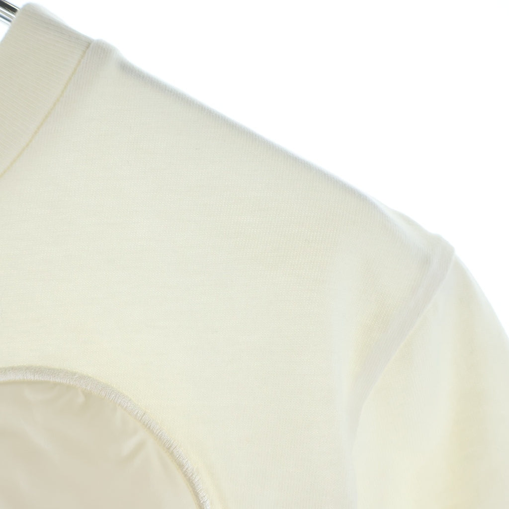 MONCLER(モンクレール) 23SS ナイロンロゴ クルーネック半袖Tシャツカットソー ホワイト I20938C00018 829HP レディース
