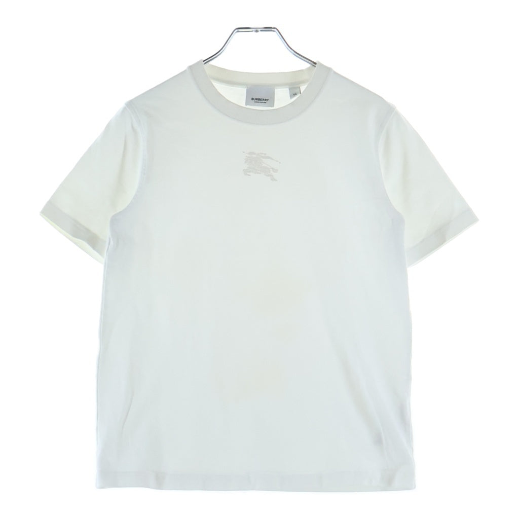 BURBERRY(バーバリー) フロントロゴプリント クルーネック半袖Tシャツカットソー ホワイト 8071641 レディース