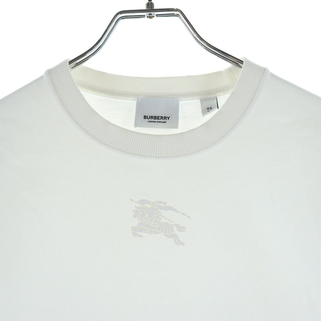 BURBERRY(バーバリー) フロントロゴプリント クルーネック半袖Tシャツカットソー ホワイト 8071641 レディース