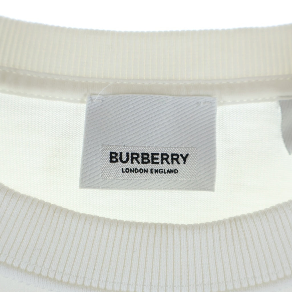BURBERRY(バーバリー) フロントロゴプリント クルーネック半袖Tシャツカットソー ホワイト 8071641 レディース