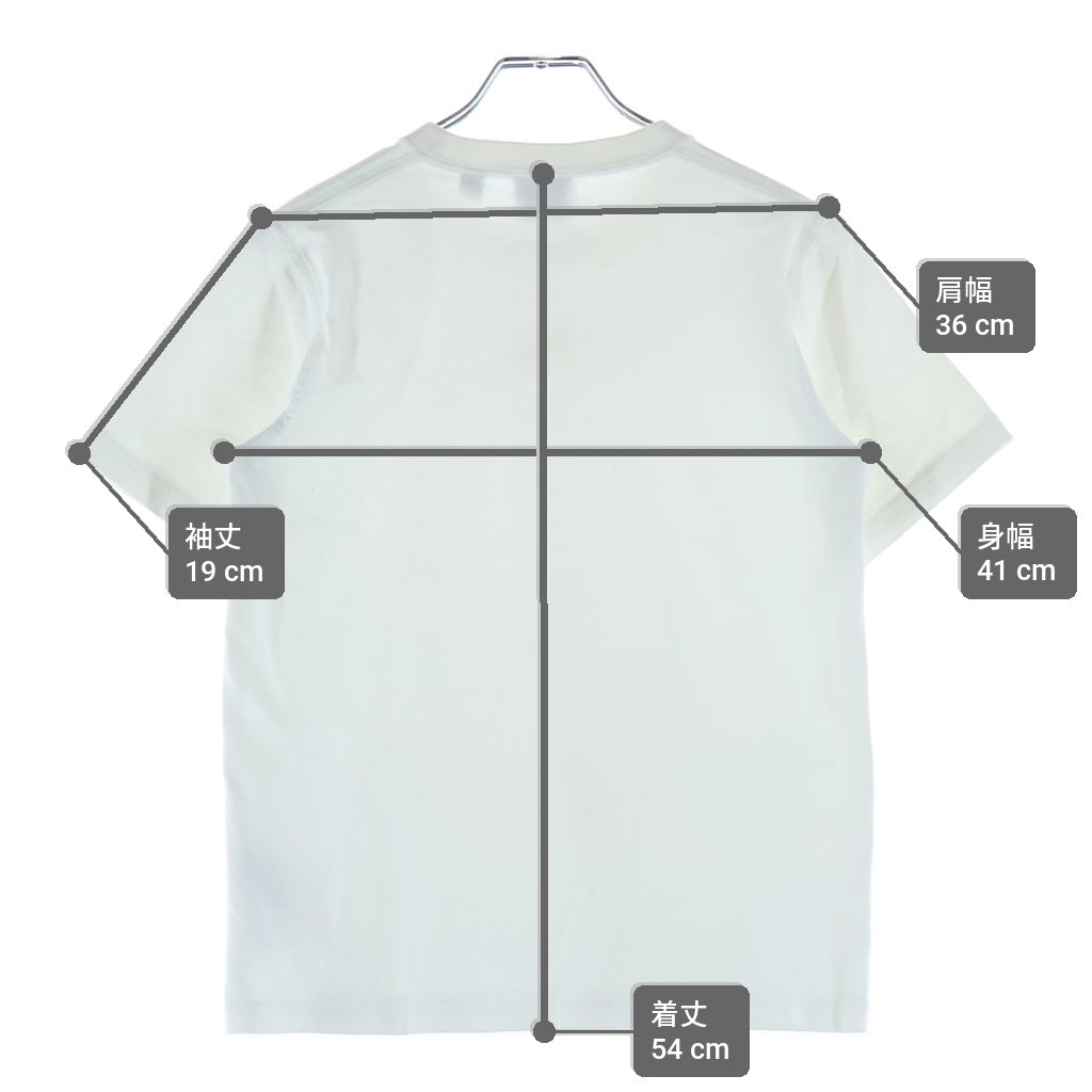BURBERRY(バーバリー) フロントロゴプリント クルーネック半袖Tシャツカットソー ホワイト 8071641 レディース