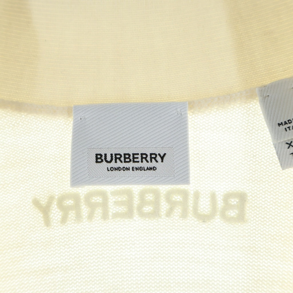 BURBERRY(バーバリー) リボン総柄 ボタンダウン ニットカーディガン アイボリー 8067103 レディース