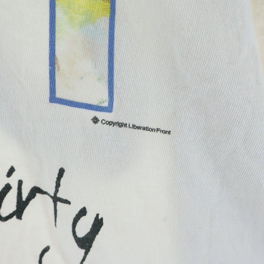 SAINT MICHAEL(セントマイケル) 25SS SUPER DIRTY SS TEE ロゴプリント クルーネック半袖Tシャツカットソー ホワイト SM-HR8-0000-025