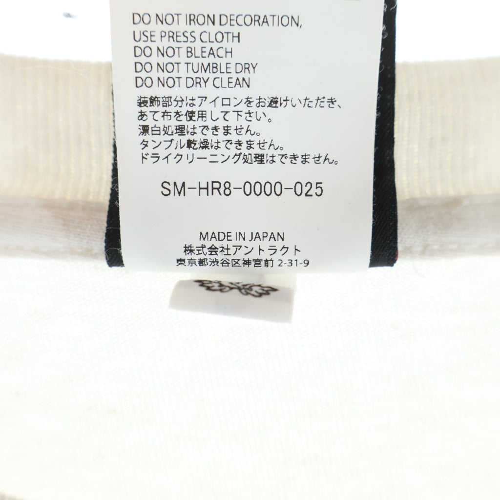 SAINT MICHAEL(セントマイケル) 25SS SUPER DIRTY SS TEE ロゴプリント クルーネック半袖Tシャツカットソー ホワイト SM-HR8-0000-025