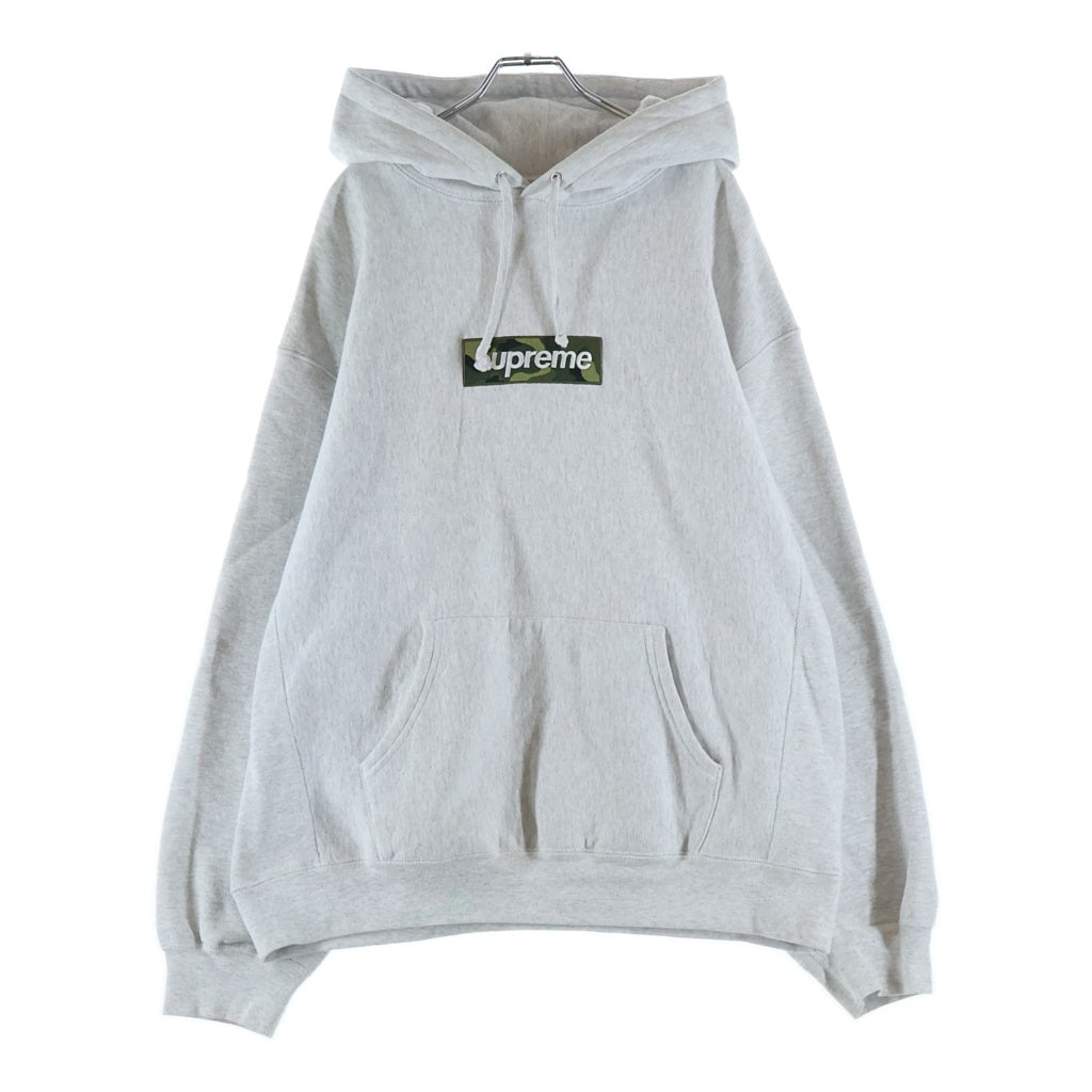 SUPREME(シュプリーム) 23AW Box Logo Hooded Sweatshirt カモフラ ボックス ロゴ プルオーバースウェットパーカー フーディー グレー