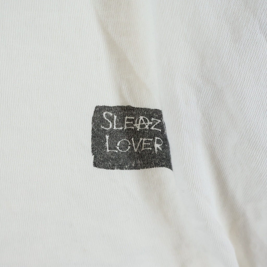 SAINT MICHAEL(セントマイケル) 25SS BRAIN ブレイン フロントプリント クルーネック長袖Tシャツ カットソー ホワイト SM-HR8-0000-036