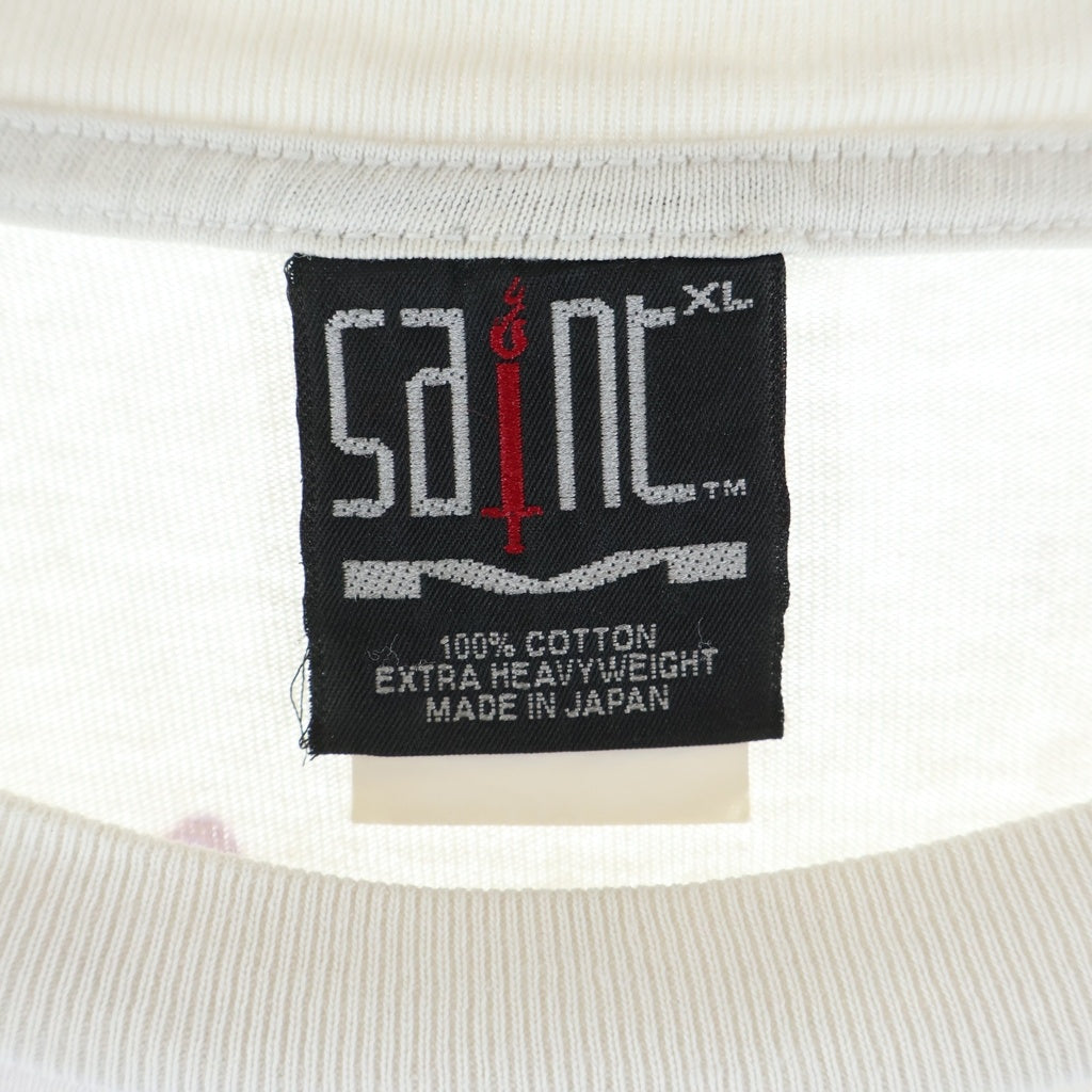 SAINT MICHAEL(セントマイケル) 23SS SPACE GOD S/S TEE SM-S23-0000-022 スペースゴッド フロントプリント クルーネック半袖Tシャツカットソー ホワイト