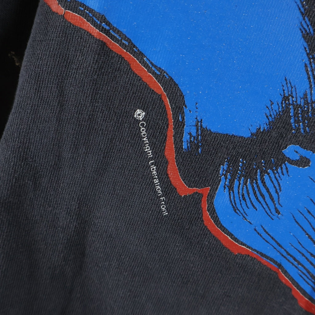 SAINT MICHAEL(セントマイケル) 25AW S/S T-SHIRT BIRTH AND DEATH 両面プリント 半袖Tシャツ カットソー チャコールグレー SM-HR1-0000-007