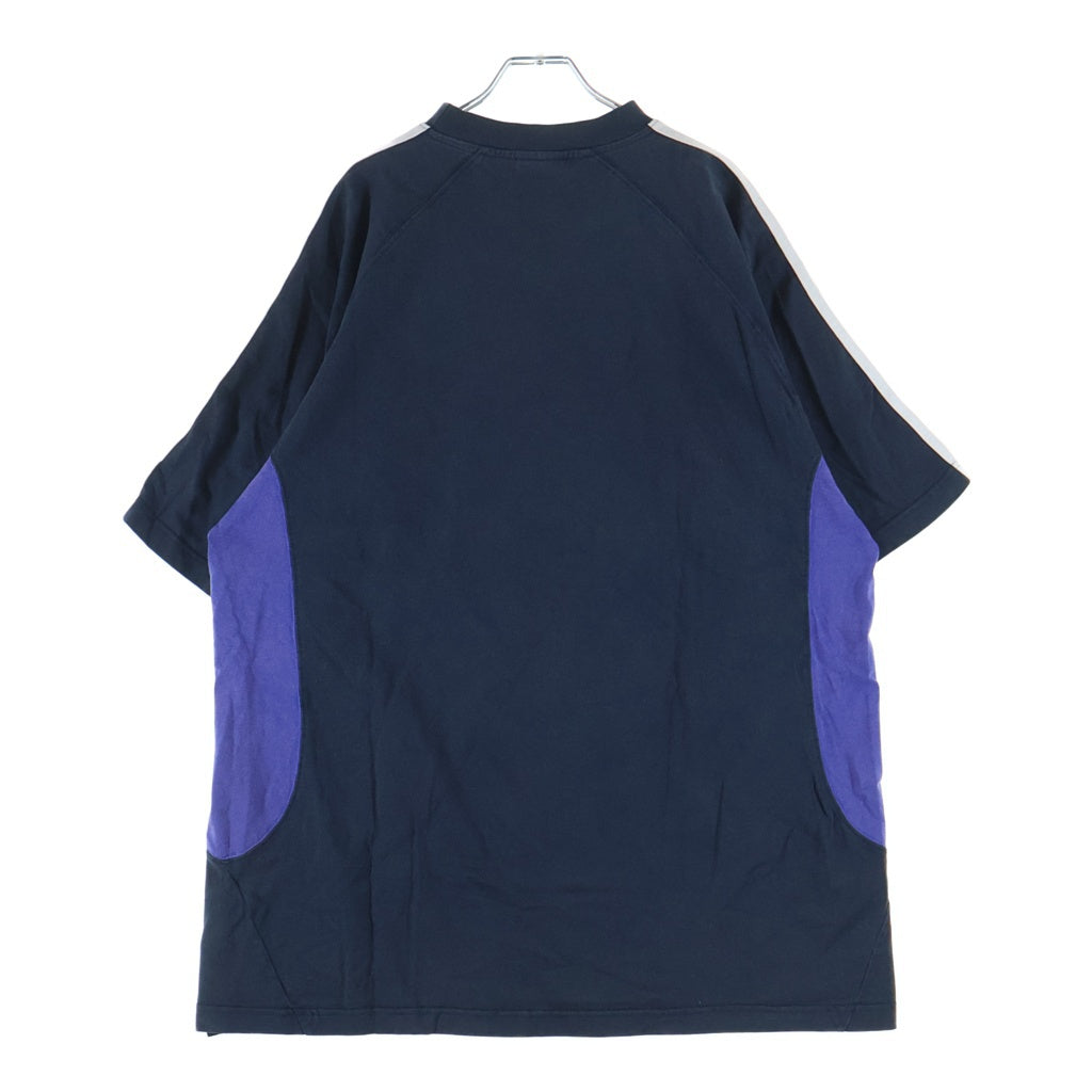 BALENCIAGA(バレンシアガ) ×adidas アディダス オーバーサイズ ロゴ刺繍 半袖Tシャツ ネイビー 724554 TNVA6