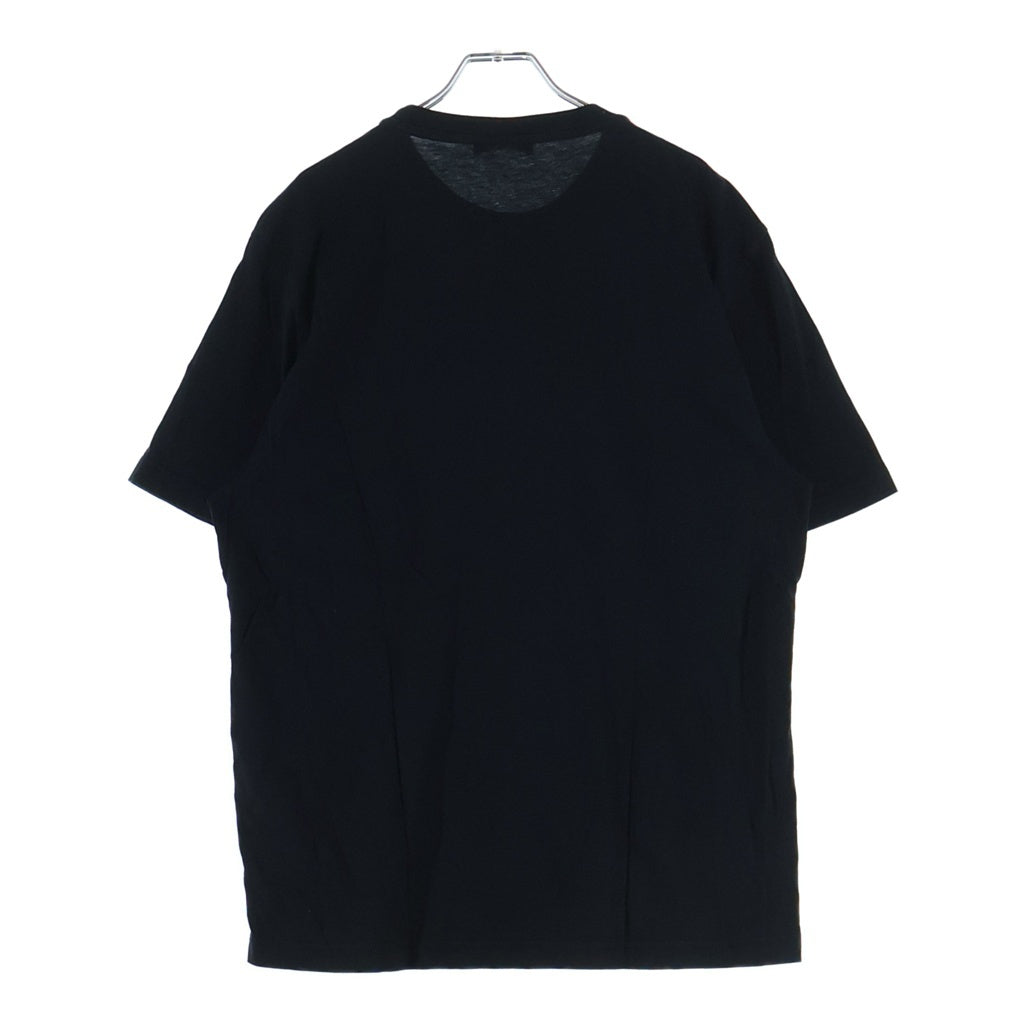 VERSACE(ヴェルサーチ) ロゴ刺繍 クルーネック半袖Tシャツカットソー ブラック 1014427 レディース