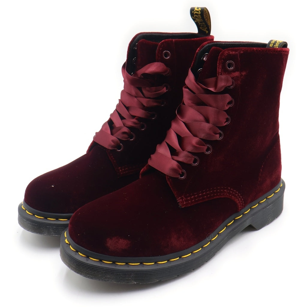 Dr.Martens(ドクターマーチン) 1460 PASCAL VELVET パスカル ベルベット レースアップ ブーツ ボルドー レディース 24329600