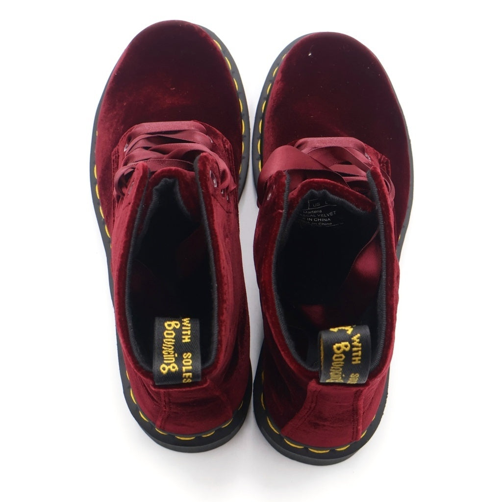 Dr.Martens(ドクターマーチン) 1460 PASCAL VELVET パスカル ベルベット レースアップ ブーツ ボルドー レディース 24329600