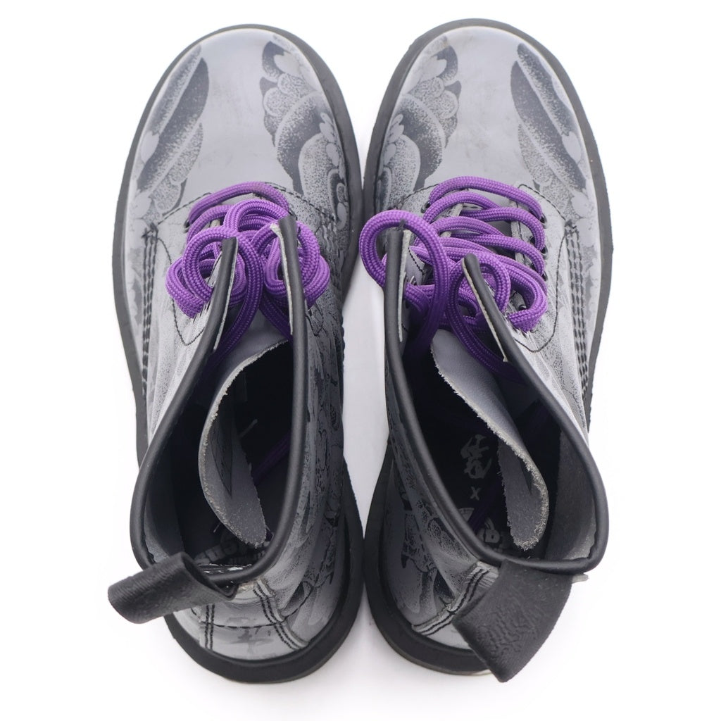 Dr.Martens(ドクターマーチン) 1460 OT タトゥー 8ホール レースアップ ブーツ グレー レディース 24239001