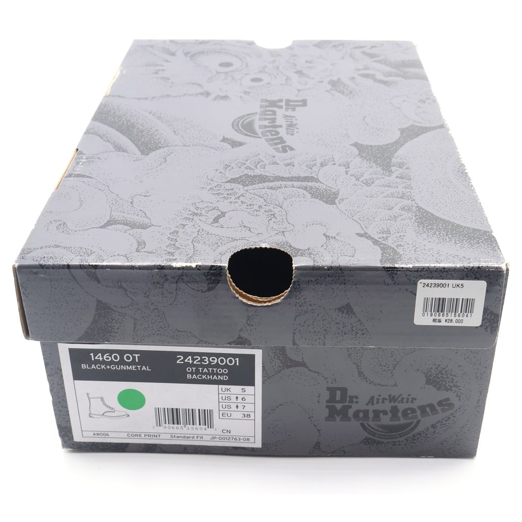 Dr.Martens(ドクターマーチン) 1460 OT タトゥー 8ホール レースアップ ブーツ グレー レディース 24239001