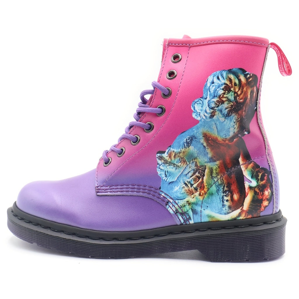 Dr.Martens(ドクターマーチン) ×NEW ORDER 1460 TECHNIQUE ニューオーダー グラフィック 8ホール レースアップ ブーツ マルチ レディース 24077650