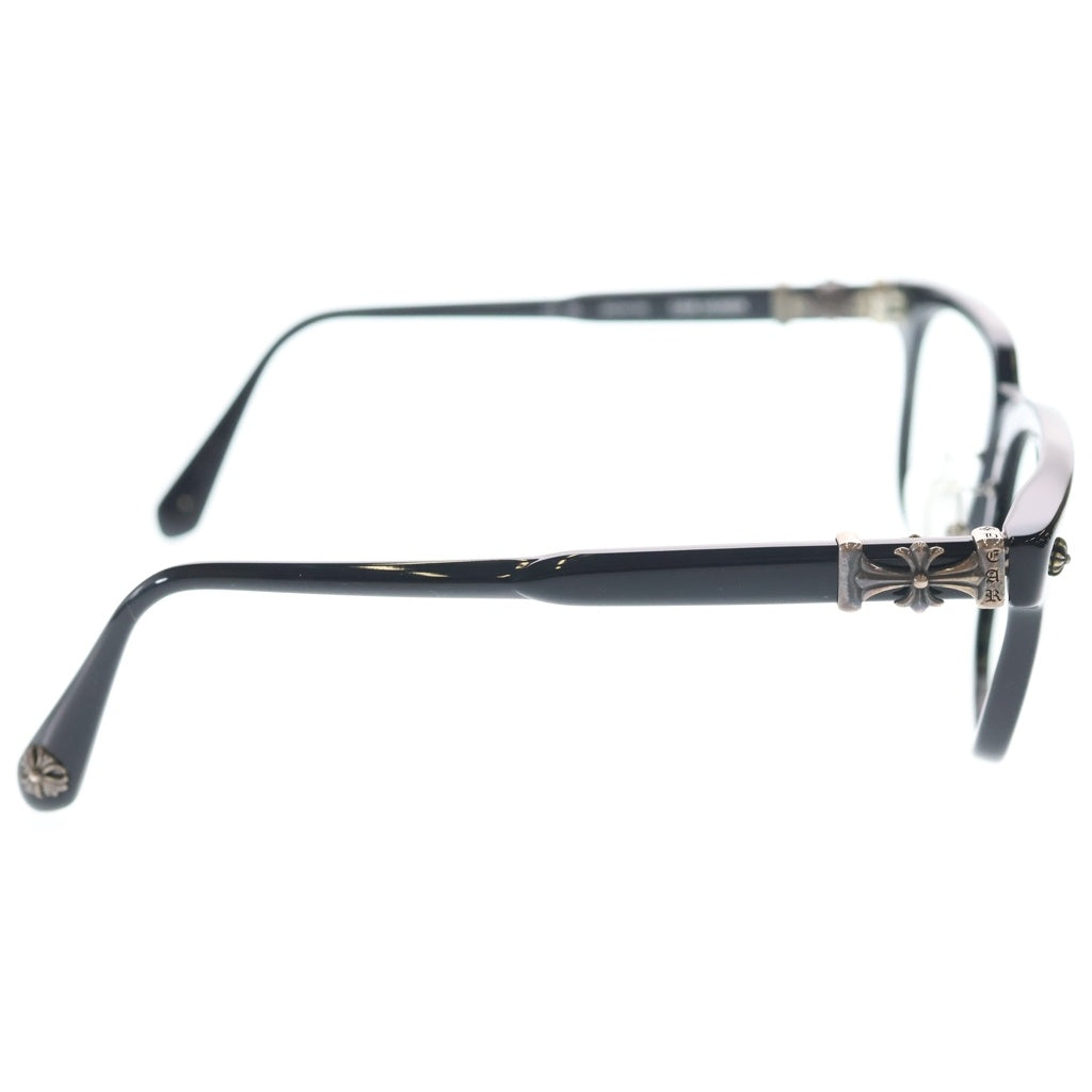 CHROME HEARTS(クロムハーツ) COX UCKER CHクロステンプルウェリントン メガネ アイウェア ブラック/シルバー