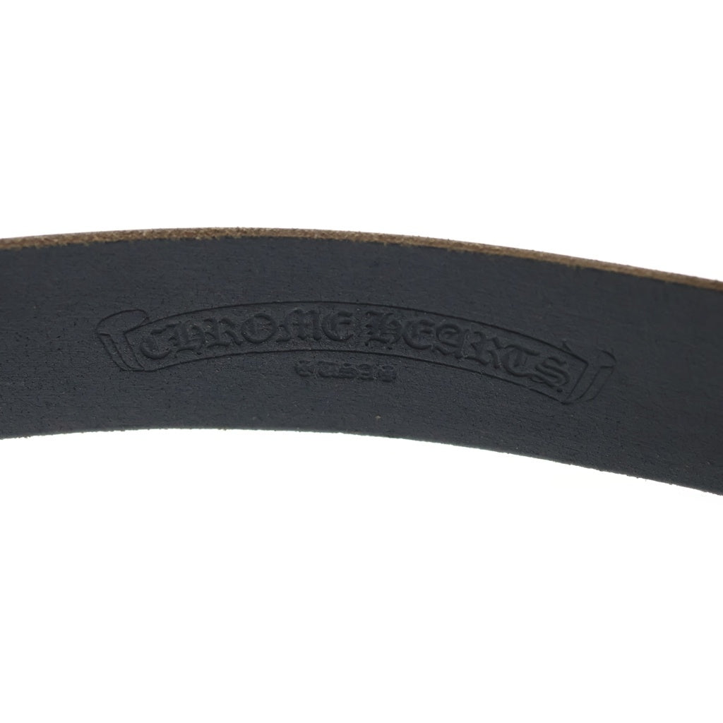 CHROME HEARTS(クロムハーツ) 1.5 STRAP 1.5インチ ホースシューリベッツ レザーベルトストラップ ブラック