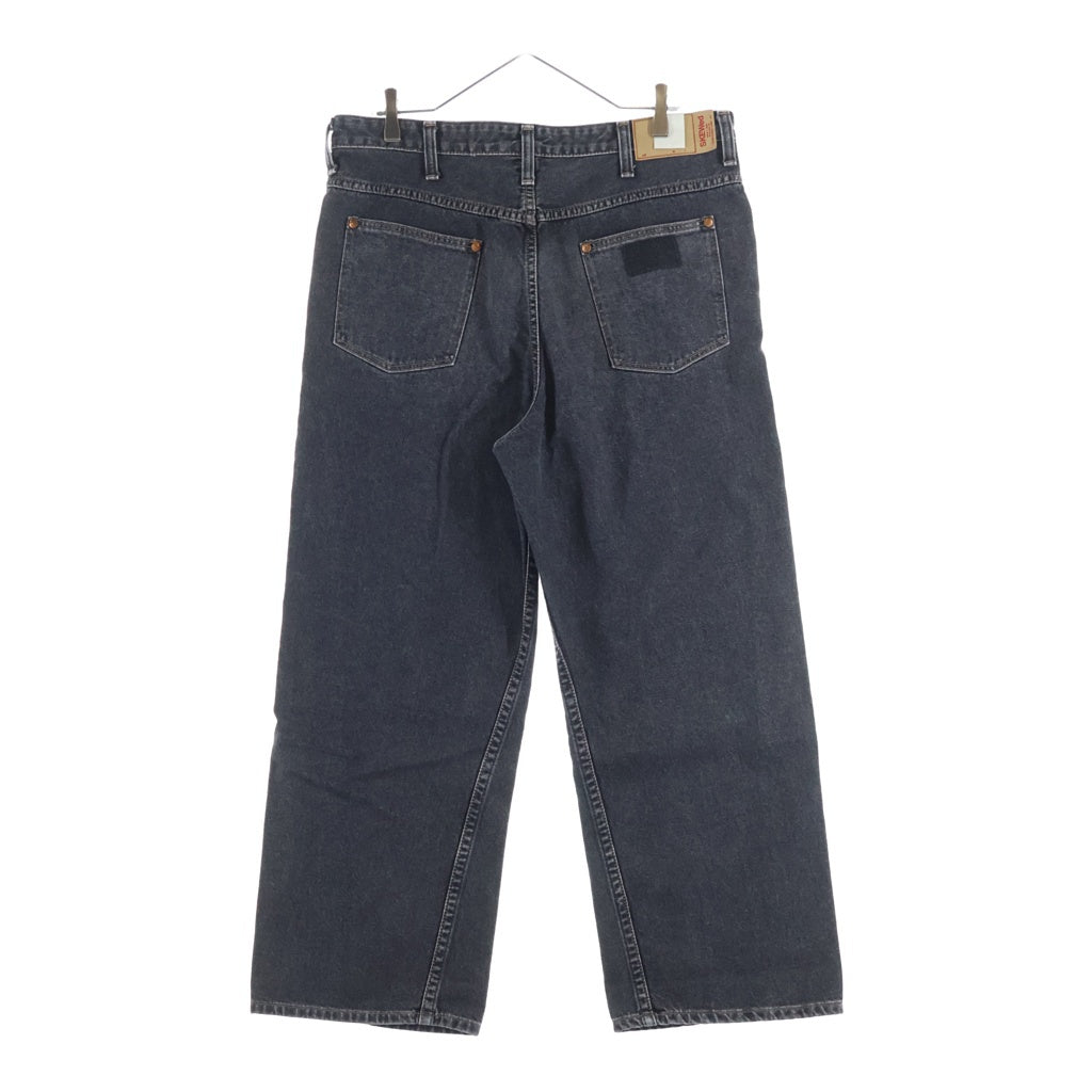 NO BRAND(ノーブランド) SKEWed スキュー 13MWZ STRAIGHT PANTS model.WR BLACK STONE ストーンウォッシュ ブラックデニム ストレートパンツ ブラック