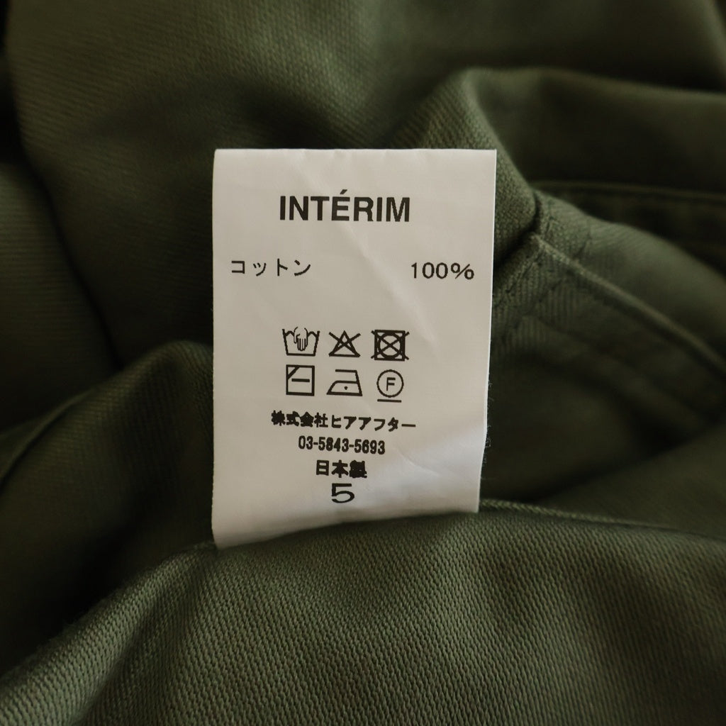INTERIM(インテリム) GIZA BACK SATIN BAKER PANTS ギザバックサテンベイカーパンツ カーキ