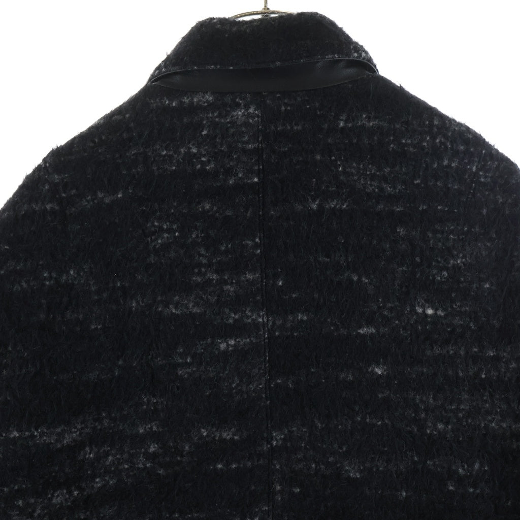 INTERIM(インテリム) DOUBLE FACE HAIRY BABY LAMA WOOL SPORTS JACKET ウールスポーツジャケット ブルゾン ブラック