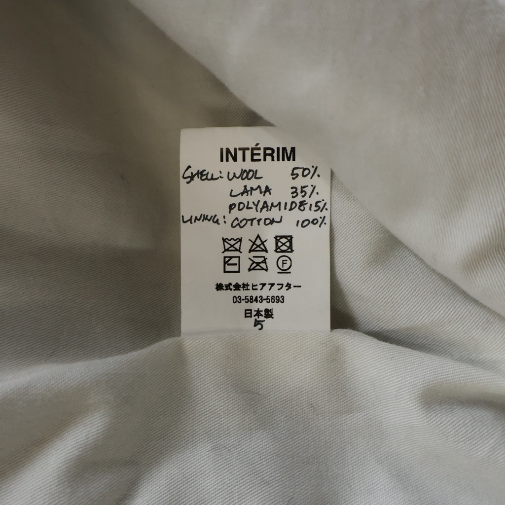 INTERIM(インテリム) DOUBLE FACE HAIRY BABY LAMA WOOL SPORTS JACKET ウールスポーツジャケット ブルゾン ブラック