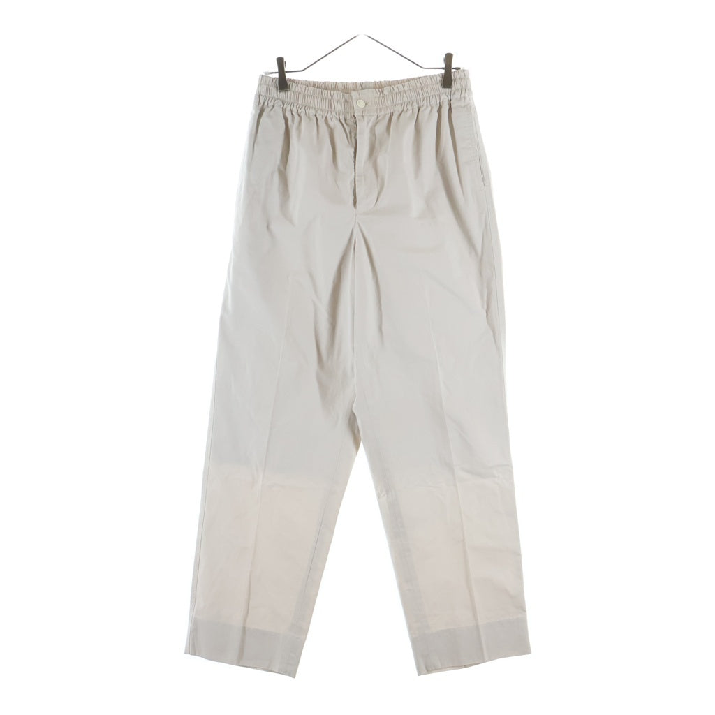 NO BRAND(ノーブランド) NONNOTTE ノノット Elastic Baggy Trousers Clear Heavy Broadcloth エラスティック バギー トラウザーズ クリア ヘビー ブロードクロス オフホワイト N-24S-003
