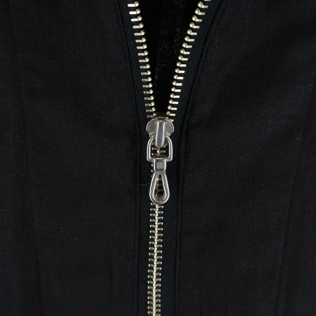 ULTERIOR(アルテリア) RAYON LINEN TWILL HALF-ZIP SHIRT レーヨンリネン ツイルハーフジップ半袖シャツ ブラック ULSH58-KA197